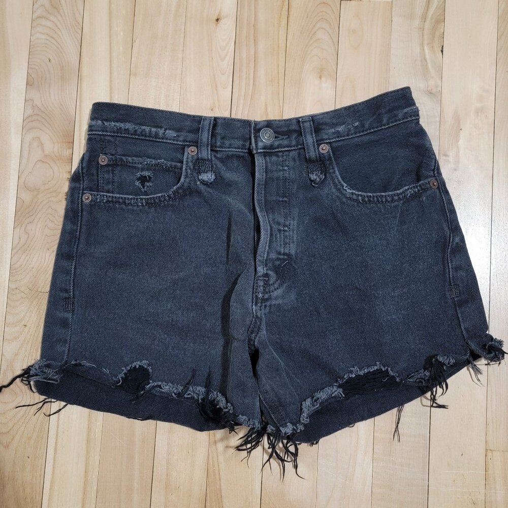We The Free Black Denim Shorts 26 Free People